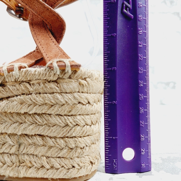 New Rag & Bone Hera Espadrille Wedge Suede Sandal A569 - Picture 9 of 13